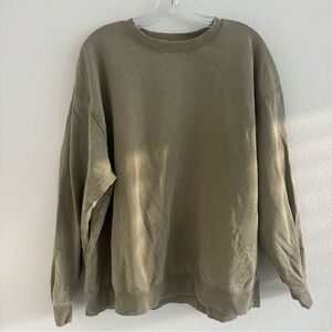 Zara Women’s‎ Olive Khaki Oversized Crewneck Sweater Size: L